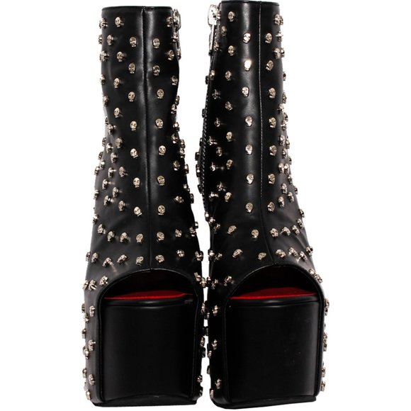 Womens Charla Tedrick Skully Platform Boot - Picture 3 of 5